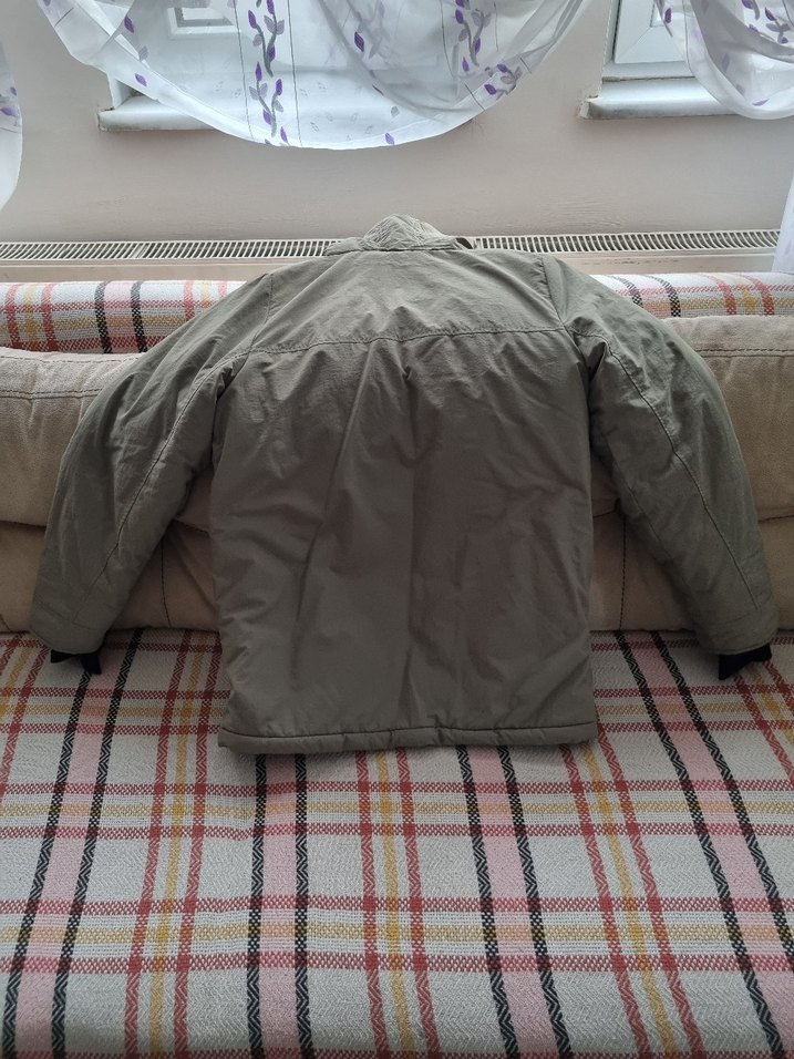 Erkek çocuk kapüşonlu haki mont - Görsel 3