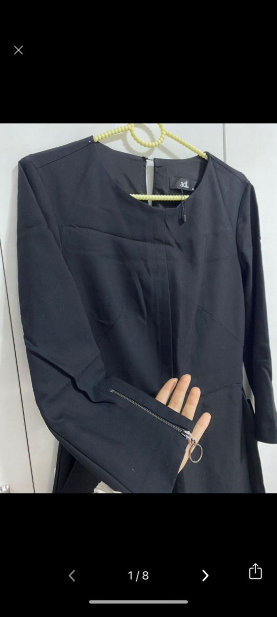 Uzun Siyah Kadın Elbise - Görsel 3