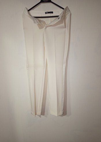 ZARA Ekru/Krem Blazer Ceket Pantolon Takım  Şık & Özel Günlük - Görsel 5