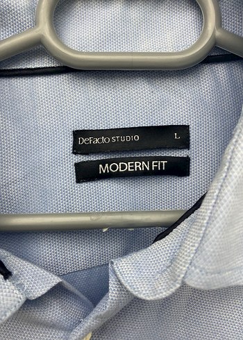 Erkek Mavi Keten Uzun Kollu Gömlek - Görsel 2