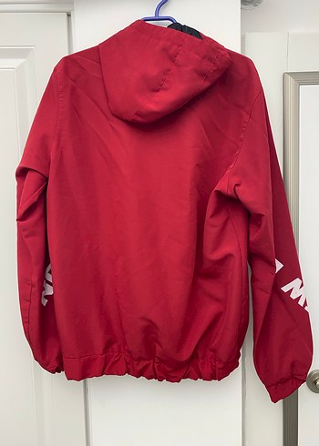 Kırmızı Spor Ceket Kapüşonlu - Görsel 2