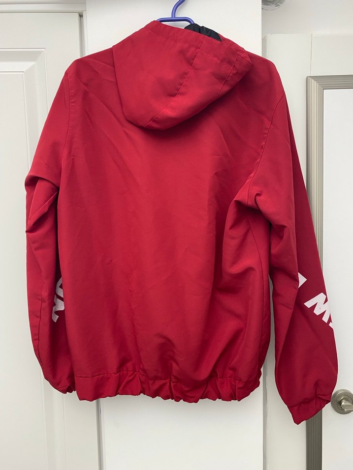 Kırmızı Spor Ceket Kapüşonlu - Görsel 2