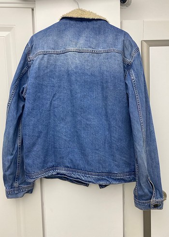 Düğmeli Mavi Kot Ceket - Görsel 3