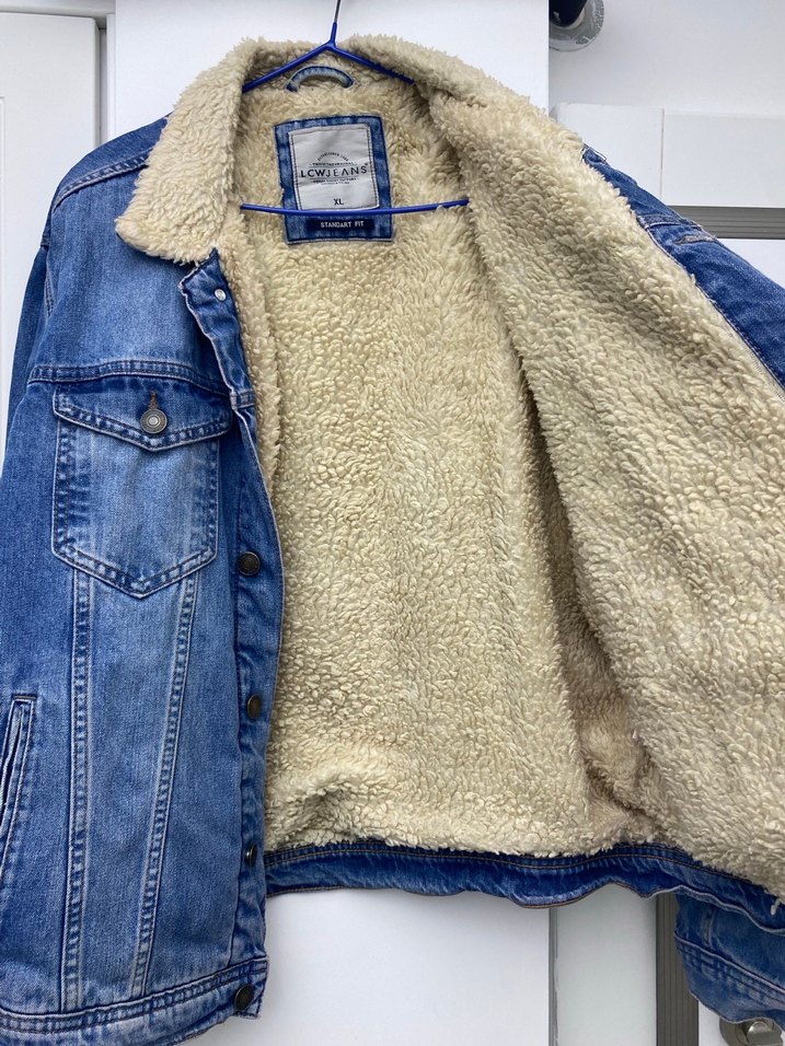 Düğmeli Mavi Kot Ceket - Görsel 2