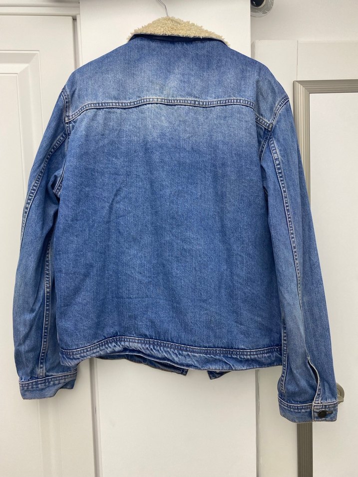 Düğmeli Mavi Kot Ceket - Görsel 3