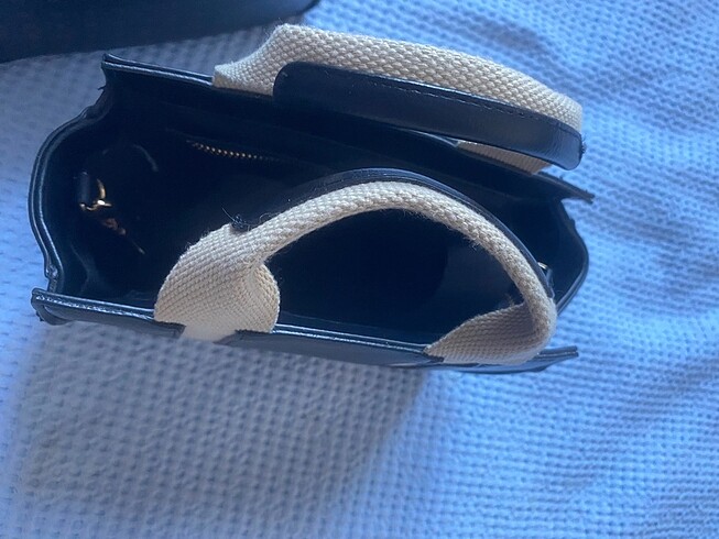  Beden siyah Renk Stradivarius Kontrast Tote Çanta YENİ