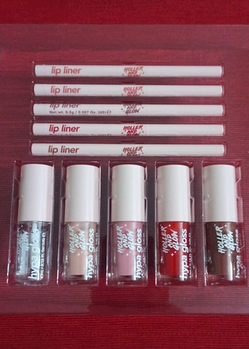 10'lu Pembe Dudak Kalemi ve Parlatıcı Seti - Görsel 2