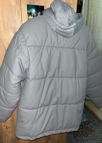 Gri Erkek Şişme Mont - Görsel 2