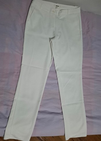 Beyaz Kadın Kumaş Pantolon - Görsel 4