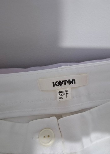 Beyaz Kadın Kumaş Pantolon - Görsel 2