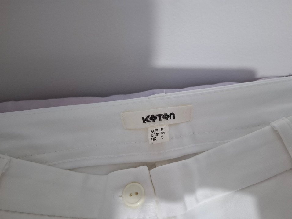 Beyaz Kadın Kumaş Pantolon - Görsel 2