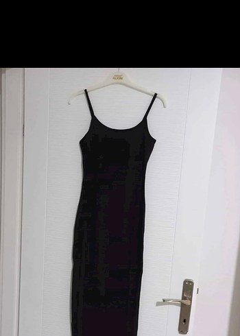 Siyah Midi Kalem Elbise - Görsel 2