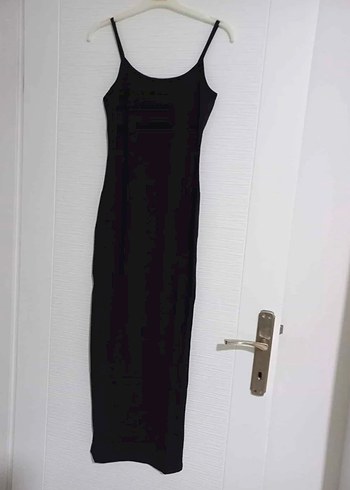 Siyah Midi Kalem Elbise - Görsel 3