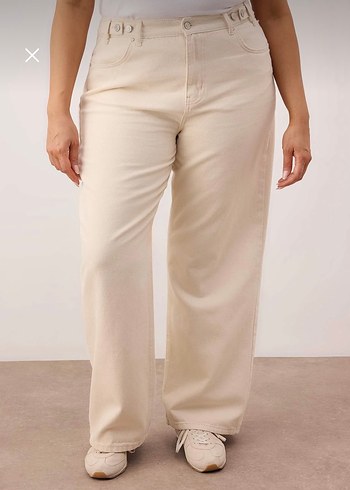 büyük beden widge leg geniş paça pantolon - Görsel 2