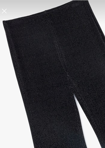 Siyah Esnek simli ispanyol paça pantolon parti özel gün için - Görsel 3