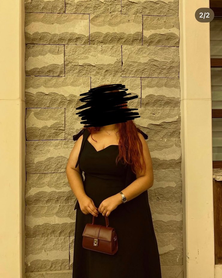 Uzun Siyah kloş büyük beden elbise - Görsel 2