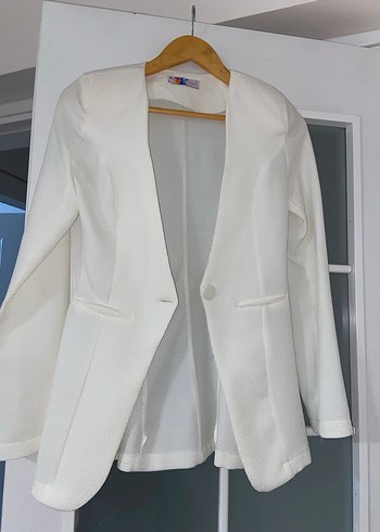 Beyaz Kadın Ceket - Görsel 2