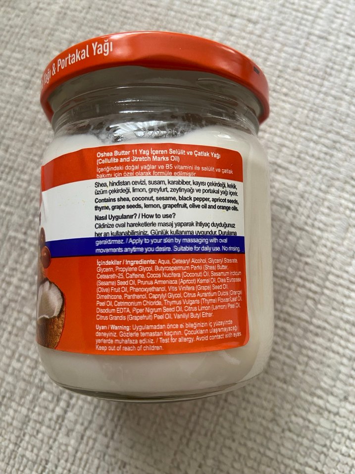 Oshea Butter Selülit ve Çatlak Bakım Yağı - Görsel 2