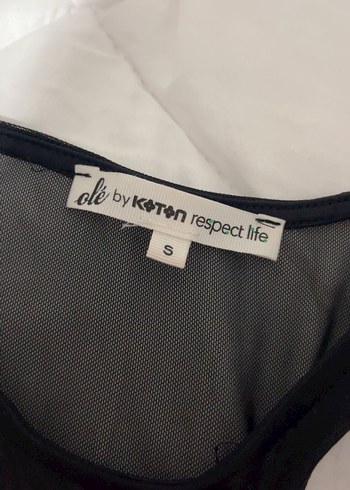 Siyah transparan  Mini Crop Top - Görsel 3