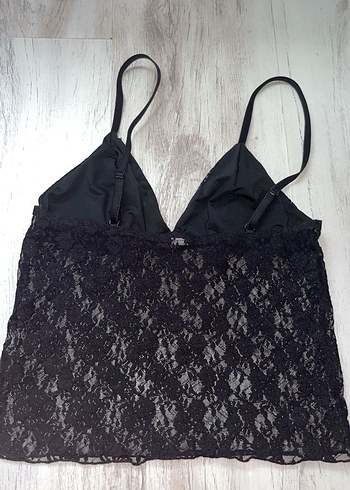 Siyah Dantel crop - Görsel 2