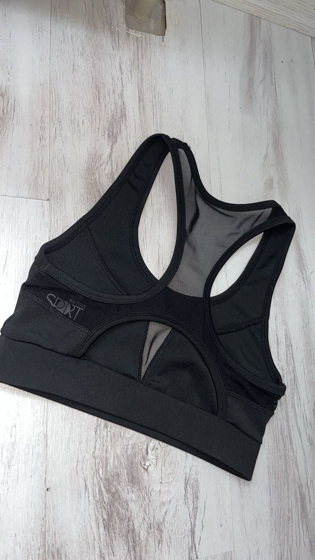 Siyah Sporcu cropu , Midi Boy, Atletik Stil - Görsel 2