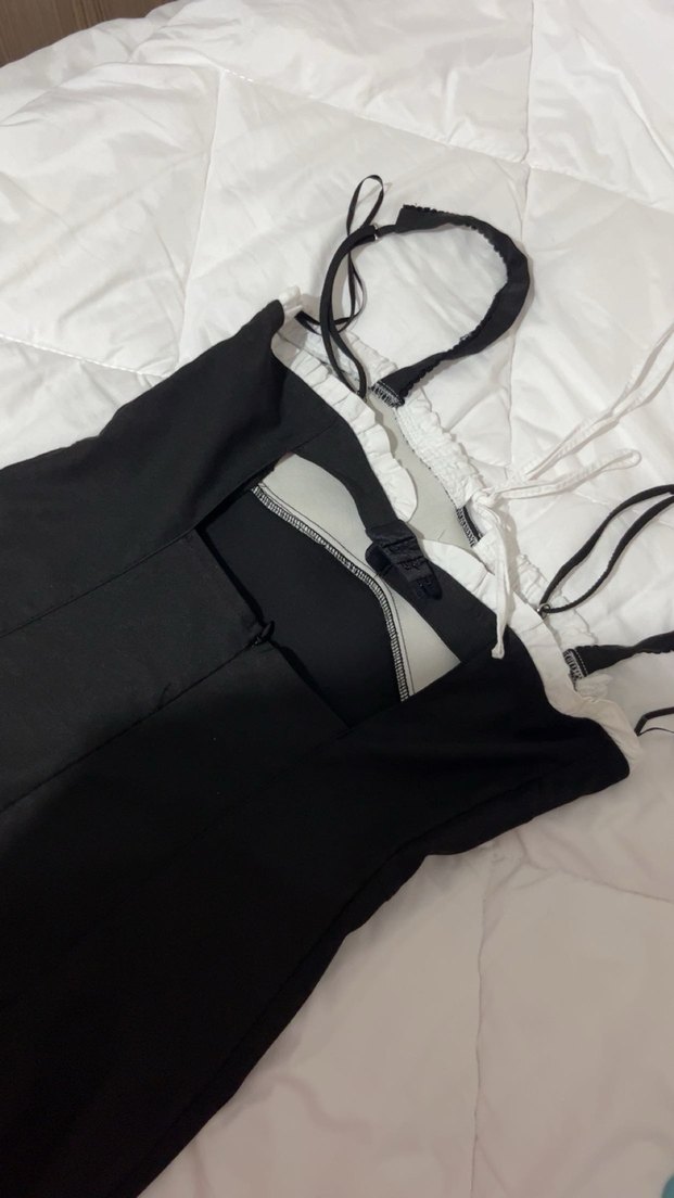 Siyah  Mini Elbise - Görsel 2