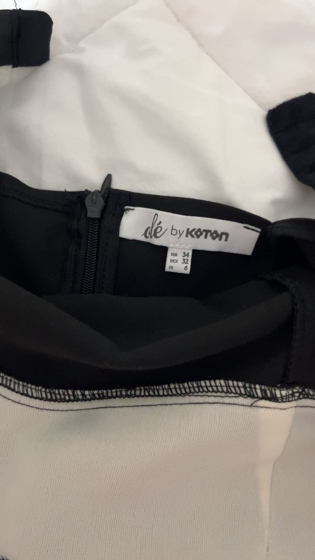 Siyah  Mini Elbise - Görsel 3