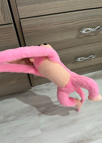 Pembe Renkli Peluş Oyuncak Maymun - Görsel 2