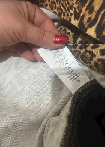 Kahverengi Leopar Desenli Mini Etek - Görsel 5