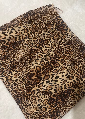 Kahverengi Leopar Desenli Mini Etek - Görsel 3