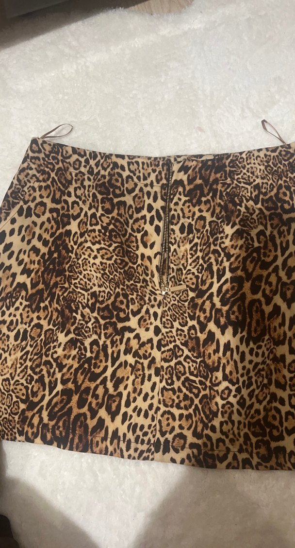 Kahverengi Leopar Desenli Mini Etek - Görsel 2