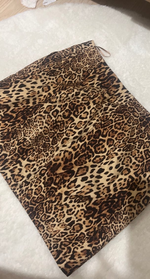 Kahverengi Leopar Desenli Mini Etek - Görsel 3