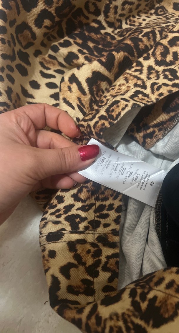 Kahverengi Leopar Desenli Mini Etek - Görsel 5