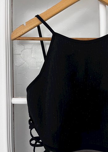 Siyah Uzun Askılı Abiye - Görsel 2