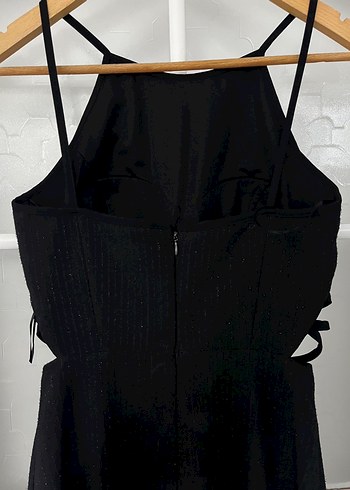 Siyah Uzun Askılı Abiye - Görsel 3