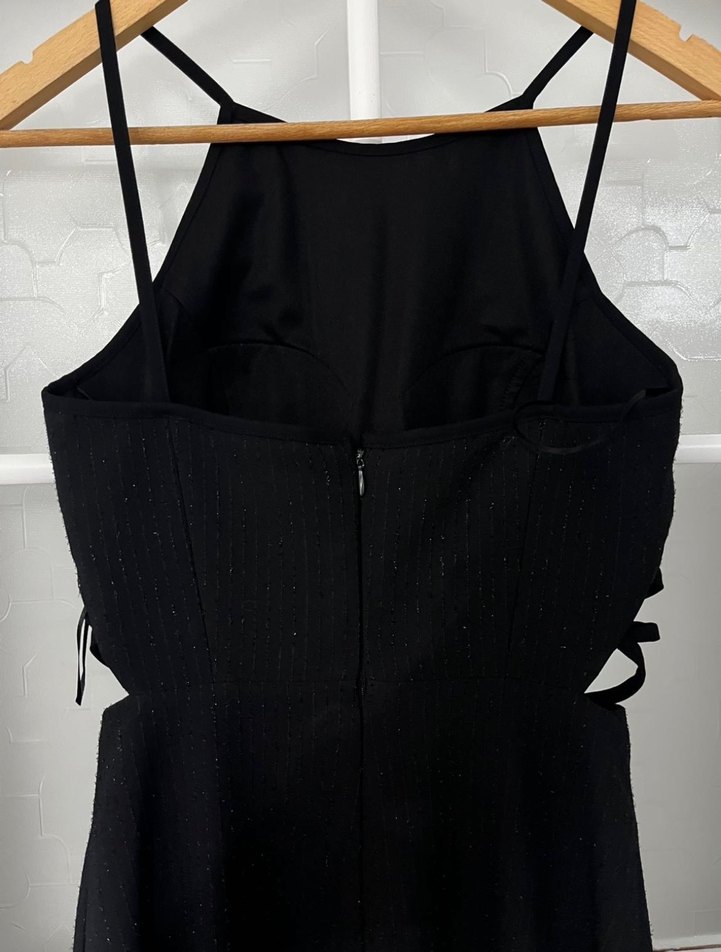 Siyah Uzun Askılı Abiye - Görsel 3