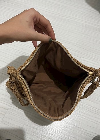 Hasır Örgü Kadın Omuz Çanta - Görsel 4