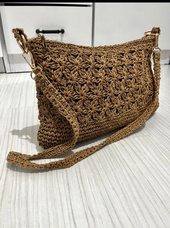 Hasır Örgü Kadın Omuz Çanta - Görsel 2