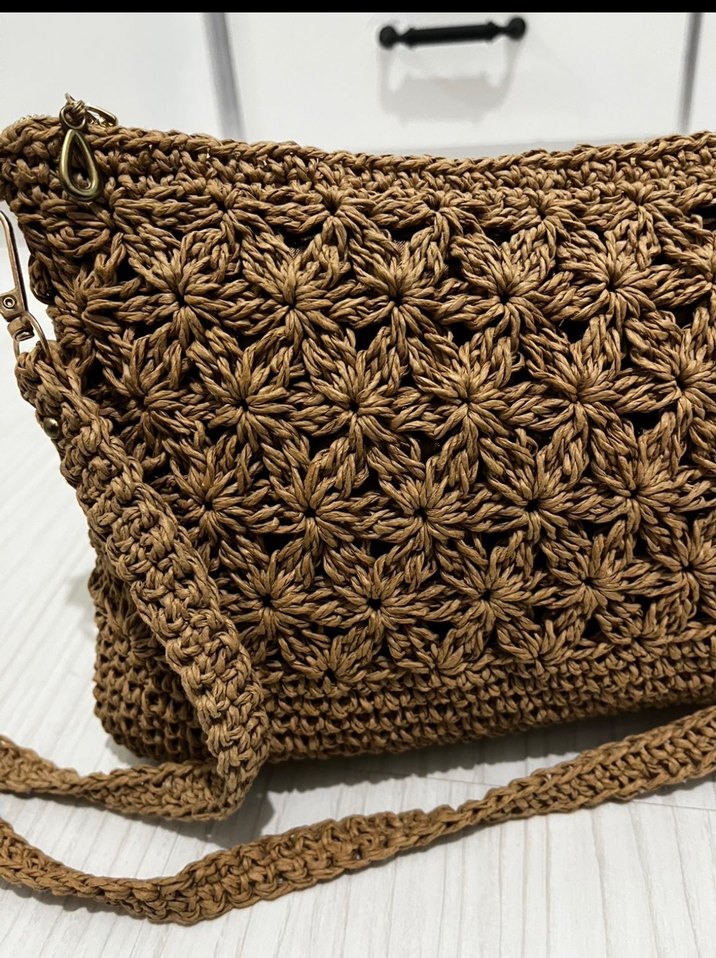 Hasır Örgü Kadın Omuz Çanta - Görsel 3