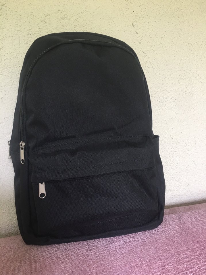 Siyah Fermuarlı Okul Sırt Çantası - Görsel 5