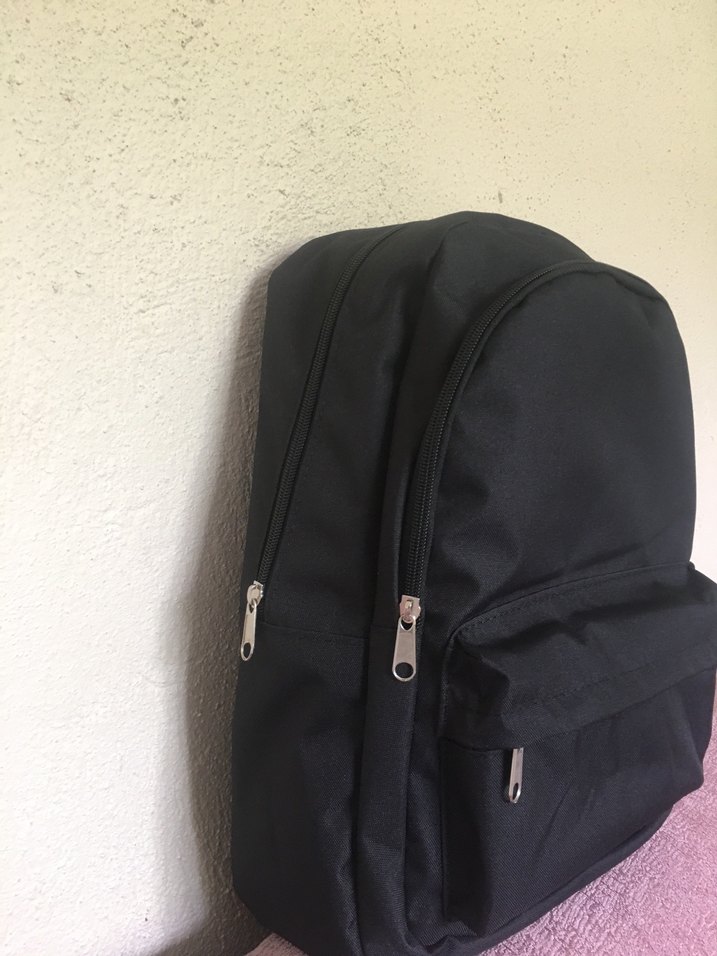 Siyah Fermuarlı Okul Sırt Çantası - Görsel 4