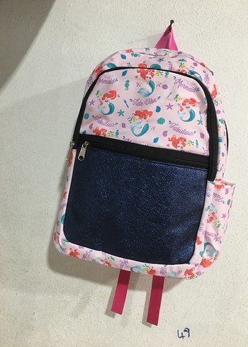 Çok Renkli Deniz Kızı Desenli Çocuk Sırt Çantası - Görsel 3