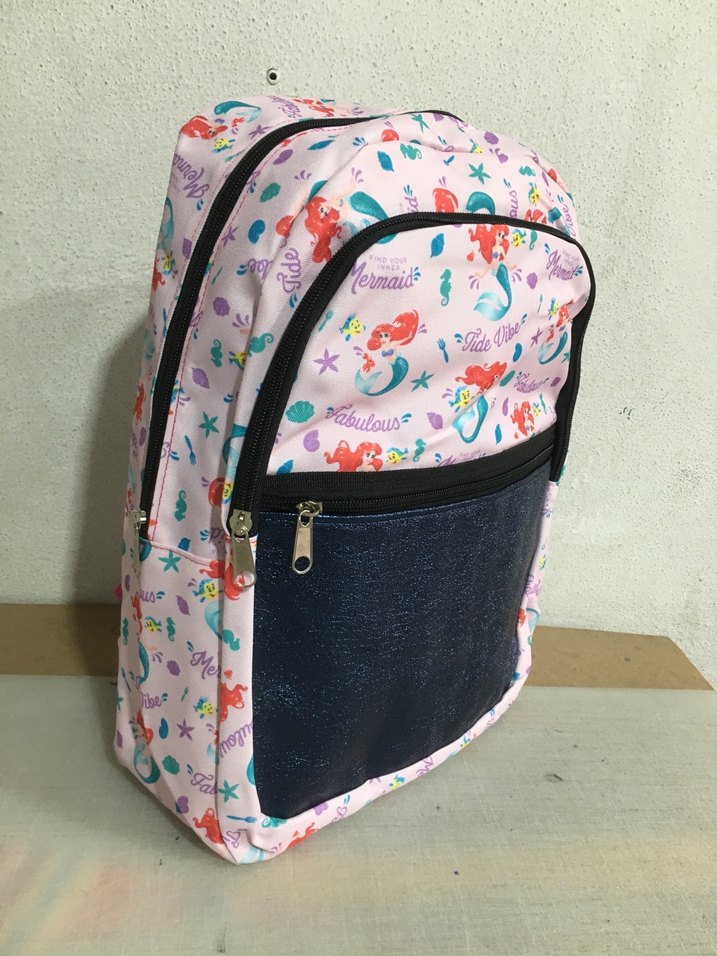 Çok Renkli Deniz Kızı Desenli Çocuk Sırt Çantası - Görsel 2