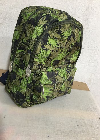 Renkli Desenli Yeşil Çocuk Okul Çantası - Görsel 2