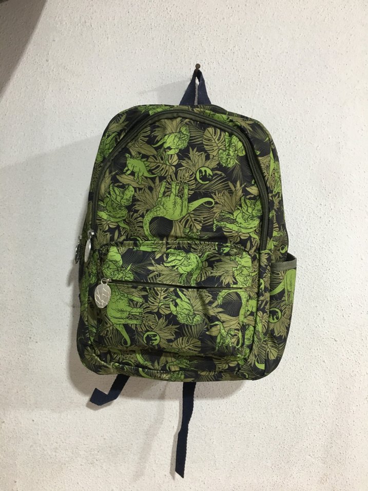 Renkli Desenli Yeşil Çocuk Okul Çantası - Görsel 3