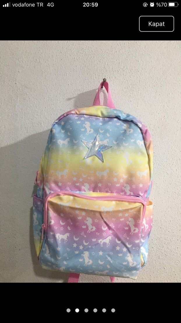 Pastel Renkli Çocuk Okul Çantası - Görsel 5
