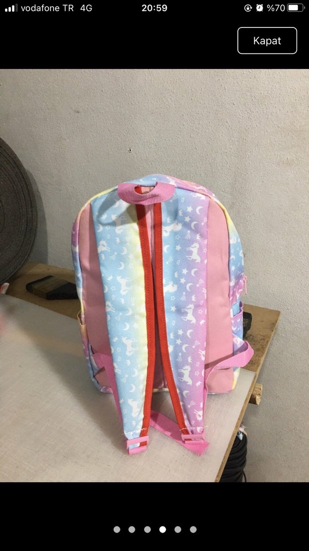 Pastel Renkli Çocuk Okul Çantası - Görsel 4
