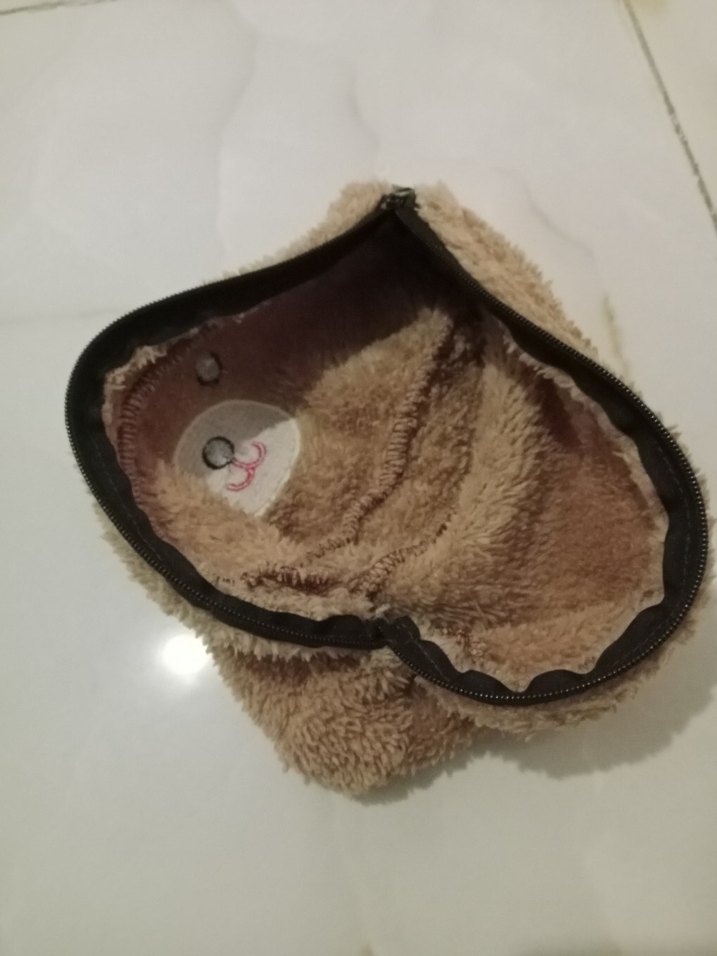 Kahverengi yumuşak Peluş Ayıcık detaylı kalemlik.sıfır,etiketsiz - Görsel 2