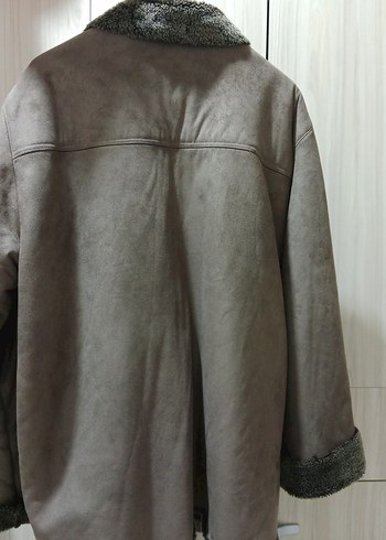 Gri Süet Erkek Ceket, Kürklü, Salaş Model - Görsel 4