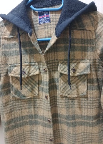 Bukem Kids Kapüşonlu Oduncu Gömlek Ceket - Görsel 4